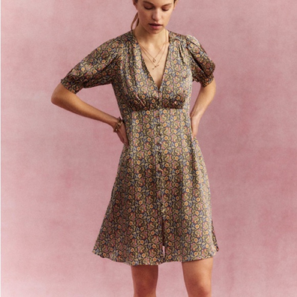 Boden Satin Tea Dress